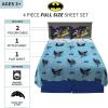 imageFranco Squishmallows Bedding Super Soft Microfiber Sheet Set4 pcs FullBatman