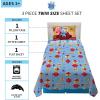 imageFranco Squishmallows Bedding Super Soft Microfiber Sheet Set4 pcs FullBlues Clues