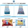 imageFranco Squishmallows Bedding Super Soft Microfiber Sheet Set4 pcs FullBlues Clues