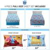 imageFranco Squishmallows Bedding Super Soft Microfiber Sheet Set4 pcs FullBlues Clues