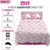 imageFranco Squishmallows Bedding Super Soft Microfiber Sheet Set4 pcs FullHello Kitty