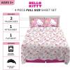 imageFranco Squishmallows Bedding Super Soft Microfiber Sheet Set4 pcs FullHello Kitty