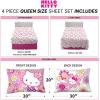 imageFranco Squishmallows Bedding Super Soft Microfiber Sheet Set4 pcs FullHello Kitty