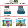 imageFranco Squishmallows Bedding Super Soft Microfiber Sheet Set4 pcs FullMario