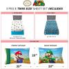 imageFranco Squishmallows Bedding Super Soft Microfiber Sheet Set4 pcs FullMario