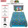 imageFranco Squishmallows Bedding Super Soft Microfiber Sheet Set4 pcs FullMario