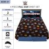 imageFranco Squishmallows Bedding Super Soft Microfiber Sheet Set4 pcs FullWwe Super Stars