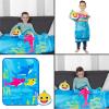 imageFranco Squishmallows Bedding Super Soft Plush Decorative Pillow and Throw Set 40 in x 50 in Official Squishmallows ProductBaby Shark