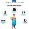 imageFranco Squishmallows Bedding Super Soft Plush Decorative Pillow and Throw Set 40 in x 50 in Official Squishmallows ProductBaby Shark