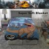 imageFranco Squishmallows Bedding Super Soft Plush Throw Blanket 62 in x 90 in TwinJurassic World  Dino Valley