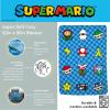 imageFranco Squishmallows Bedding Super Soft Plush Throw Blanket 62 in x 90 in TwinSuper Mario Checkered