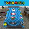 imageFranco Squishmallows Bedding Super Soft Plush Throw Blanket 62 in x 90 in TwinSuper Mario Checkered