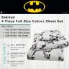 imageFranco Squishmallows Luxury Bedding Super Soft Premium Cotton 4 Piece Sheet Set Queen Official Squishmallows ProductBatman