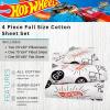 imageFranco Squishmallows Luxury Bedding Super Soft Premium Cotton 4 Piece Sheet Set Queen Official Squishmallows ProductHot Wheels