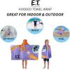 imageSquishmallows Kids Super Soft BathPoolBeach Soft Cotton Terry Hooded Towel Wrap 24 in x 50 in Officially Licensed Product By FrancoEt the Extra Terrestrial