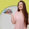 imageSquishmallows Wireless Bluetooth Speaker  Splashproof Rechargeable Wireless Speaker With 3 Hours PlaytimeSD SlotFM Radio Squishmallows Gifts for Girls Boys Women Men and All Squish Squad FansTeal Multi
