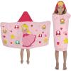 imageSquishmallows Kids Super Soft BathPoolBeach Soft Cotton Terry Hooded Towel Wrap 24 in x 50 in Officially Licensed Product By FrancoSuper Mario Girl  Princess Peach