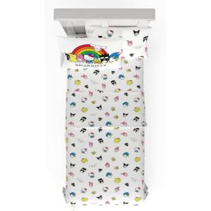 imageFranco Collectibles Squishmallows Bedding Super Soft Microfiber Sheet Set Twin XL College Dorm Essentials Officially Licensed ProductHello Kitty  Friends