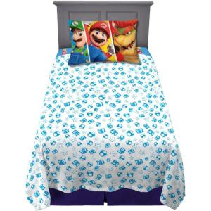 imageFranco Squishmallows Bedding Super Soft Microfiber Sheet Set4 pcs FullSuper Mario Bros Movie