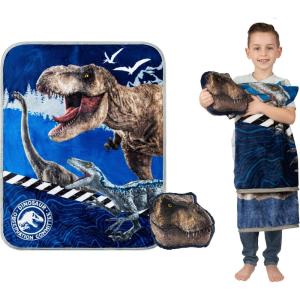 imageFranco Squishmallows Bedding Super Soft Plush Decorative Pillow and Throw Set 40 in x 50 in Official Squishmallows ProductJurassic World