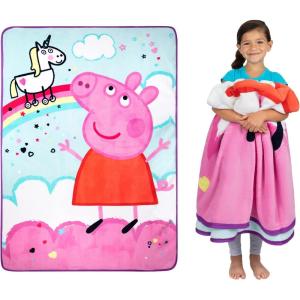 imageFranco Squishmallows Bedding Super Soft Plush Throw Blanket 62 in x 90 in TwinPeppa Pig