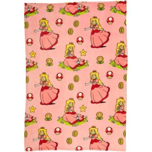 imageFranco Squishmallows Cam Bedding Super Soft Micro Raschel Throw 46 in x 60 in Official Squishmallows ProductSuper Mario  Princess Peach