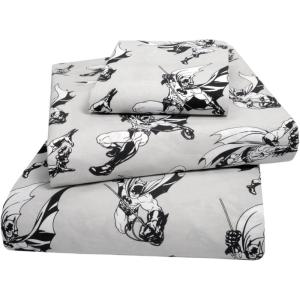 imageFranco Squishmallows Luxury Bedding Super Soft Premium Cotton 4 Piece Sheet Set Queen Official Squishmallows ProductBatman