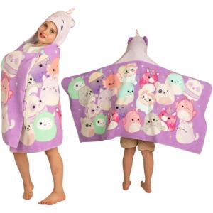 imageSquishmallows Kids Super Soft BathPoolBeach Soft Cotton Terry Hooded Towel Wrap 24 in x 50 in Officially Licensed Product By FrancoSquishmallows Cienna
