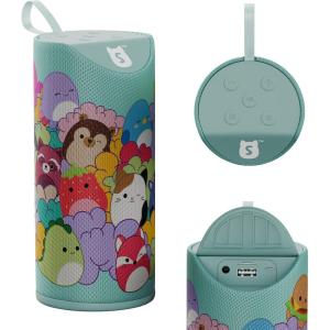 imageSquishmallows Wireless Bluetooth Speaker  Splashproof Rechargeable Wireless Speaker With 3 Hours PlaytimeSD SlotFM Radio Squishmallows Gifts for Girls Boys Women Men and All Squish Squad FansTeal Multi