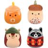 imageSquishmallows Original 5in Harvest 4Pack  Hans Hedgehog Mac Acorn Misha Candle Rocky Raccoon  Official Jazwares Plush Little Amazon Exclusive