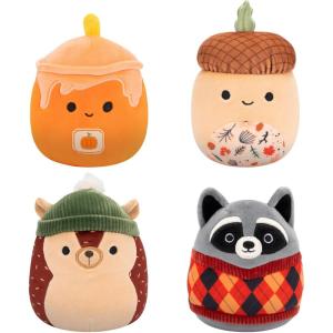 imageSquishmallows Original 5in Harvest 4Pack  Hans Hedgehog Mac Acorn Misha Candle Rocky Raccoon  Official Jazwares Plush Little Amazon Exclusive