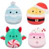 imageSquishmallows Original 5Inch Holiday 4Pack  Ethel Hot Chocolate Floyd French Fries Keiko Blue Christmas Tree Ricardo Peppermint Bat  Official Jazwares Plush Little