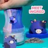 imageOriginal Squishmallows Ingrid The Cow Premium Cloud Slime BlueberryScented 8 oz Storage Container with Figurine Topper Rubber Charm Goodie Bags Stuffers Kids Party Favors Sensory Toys