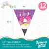 imageTreasures Gifted Officially Licensed Club Squishmallows Party Supplies Set of 2 Pennant Banners  2 Prestrung Triangle Pennant Banners  Squishmallows Birthday Decorations