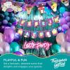 imageTreasures Gifted Officially Licensed Club Squishmallows Party Supplies Set of 3 Prestrung Banners  1 Birthday Banner ampamp 2 Triangle Pennants  Squishmallows Birthday Decorations