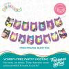 imageTreasures Gifted Officially Licensed Club Squishmallows Party Supplies Set of 3 Prestrung Banners  1 Birthday Banner ampamp 2 Triangle Pennants  Squishmallows Birthday Decorations