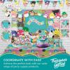 imageTreasures Gifted Officially Licensed Squishmallows Party Supplies Set of 2 Pennant Banners  2 Prestrung Triangle Pennant Banners  Squishmallows Birthday Decorations