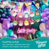 imageTreasures Gifted Officially Licensed Squishmallows Party Supplies Set of 2 Pennant Banners  2 Prestrung Triangle Pennant Banners  Squishmallows Birthday Decorations
