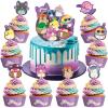 imageTreasures Gifted Officially Licensed Club Squishmallows Party Supplies  1 Cake Topper ampamp 24 Cupcake Toppers ampamp Wrappers  Squishmallows Birthday Decorations