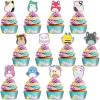 imageTreasures Gifted Officially Licensed Squishmallows Party Supplies  24 Cupcake Toppers ampamp Wrappers  Squishmallows Birthday Decorations  Birthday Cake Decorations