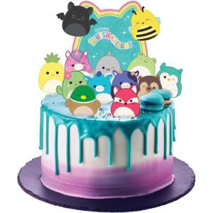 imageTreasures Gifted Officially Licensed Squishmallows Party Supplies  1 Cake Topper  Squishmallows Birthday Decorations  Birthday Cake Decorations