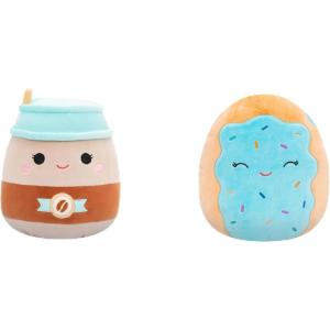 imageSquishmallows Original 8in Capybara and Jam FlipAMallows  Official Jazwares Flippable Plush LittleCoffee Cup  Toaster Pastry