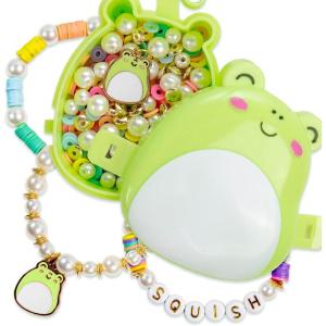 imageSquishmallows Original Wendy The Frog Bracelet Kit Makes 3 Accessories Fun Beads and Charms Bonus Keychain Friendship Jewelry Making Set Gifts for Girls Craft Kits Arts and Crafts for KidsMulti