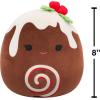 imageSquishmallows Original 8in Fleur The Yule Log with Holly  Official Jazwares Holiday Plush Little