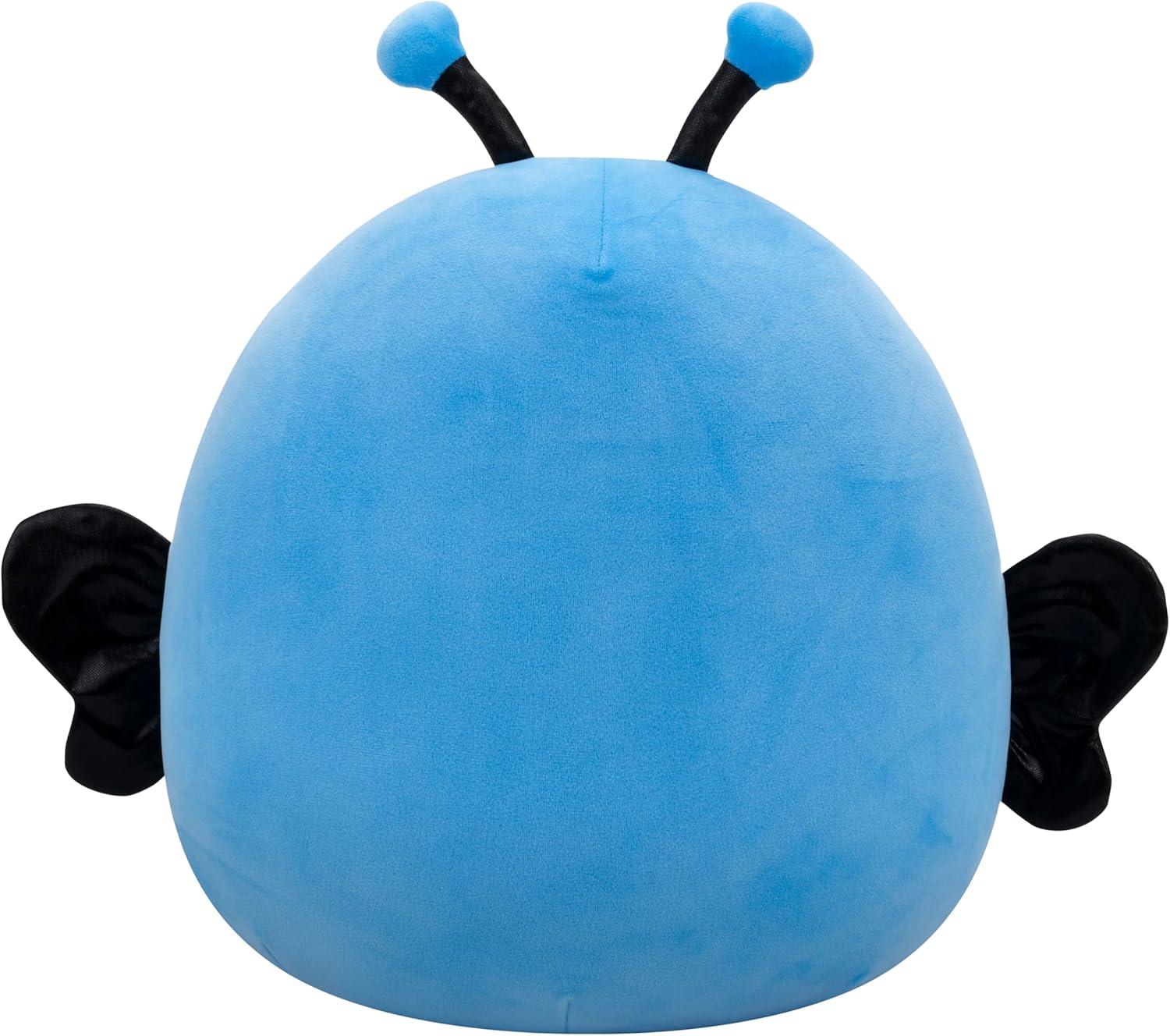 imageSquishmallows Original 14in Binoche The Purple Fawn with Plaid Antlers and Bow  Official Jazwares Plush LargeBlue Butterfly