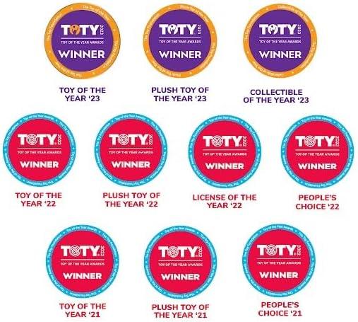 imageSquishmallows Original 14in Binoche The Purple Fawn with Plaid Antlers and Bow  Official Jazwares Plush LargeBlue Butterfly