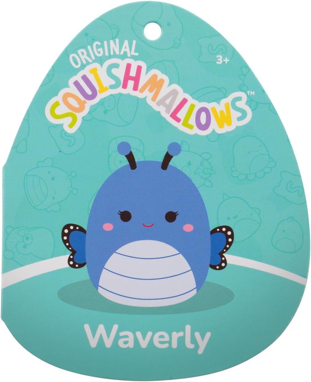 imageSquishmallows Original 14in Binoche The Purple Fawn with Plaid Antlers and Bow  Official Jazwares Plush LargeBlue Butterfly