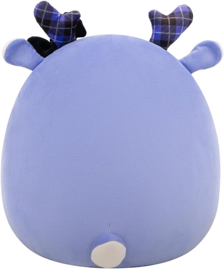 imageSquishmallows Original 14in Binoche The Purple Fawn with Plaid Antlers and Bow  Official Jazwares Plush LargePurple Fawn