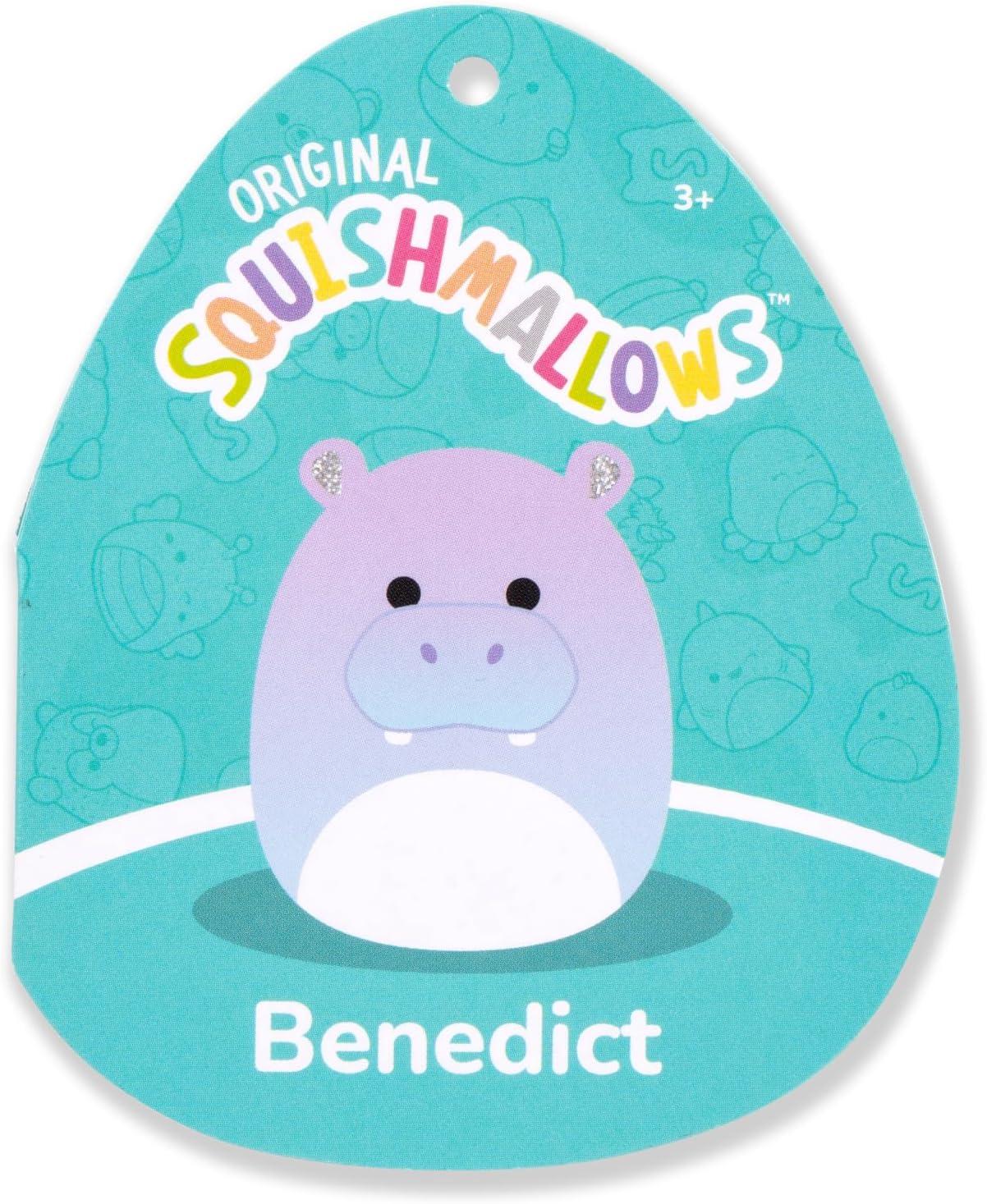 imageSquishmallows Original 14in Binoche The Purple Fawn with Plaid Antlers and Bow  Official Jazwares Plush LargePurple Hippo