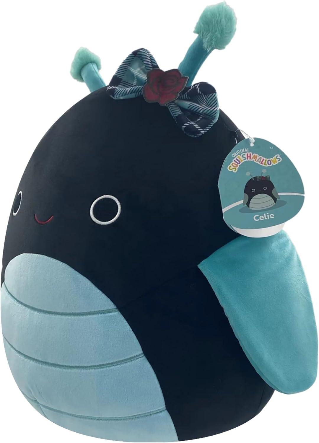 imageSquishmallows Original 14in Cavaleri The Lime Green Alpaca  Official Jazwares Plush LargeTeal  Black Grasshopper